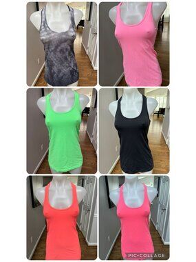 Lot of 6 Lululemon Cool Racerback Tank Tops Size 6